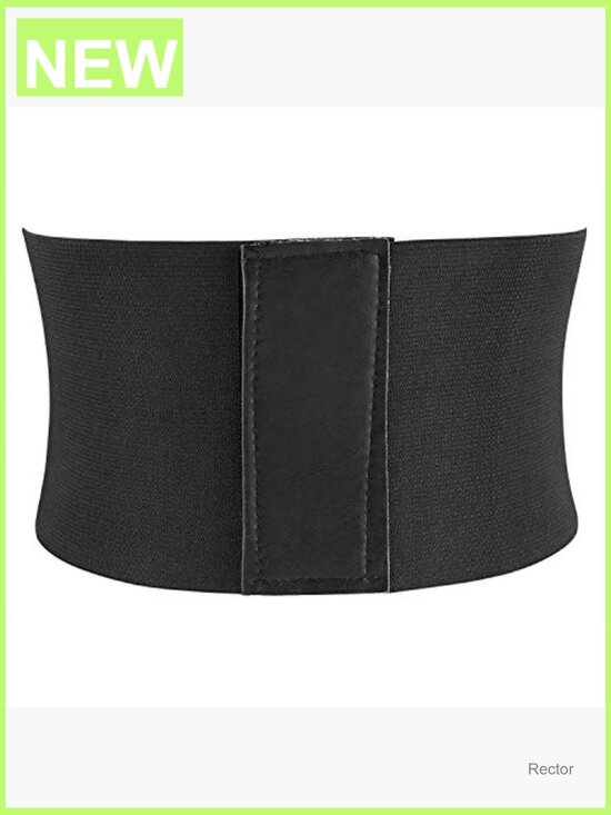 Wide Lace-up Corset Belt for Women PU Leather Velcro Closure main image 6